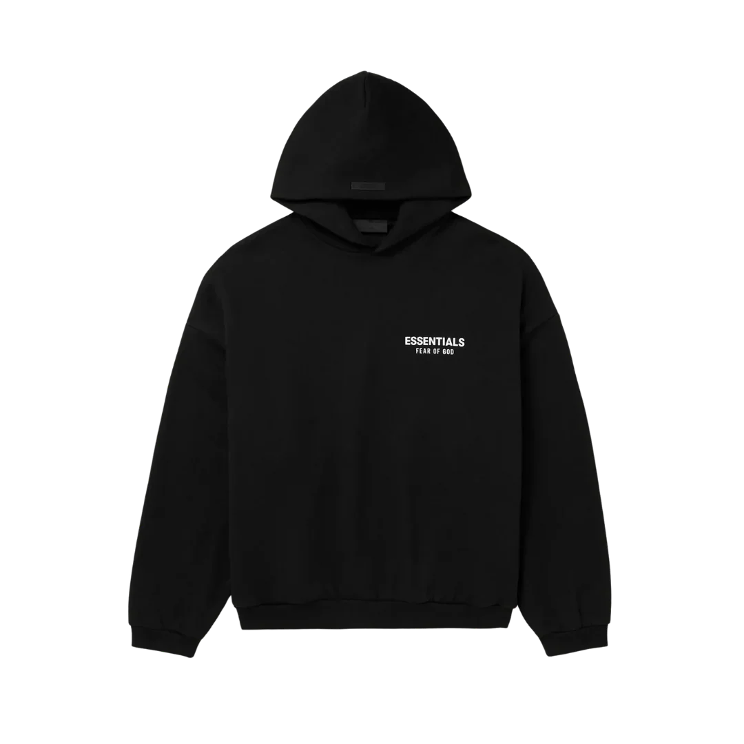 FEAR OF GOD ESSENTIALS BLACK HOODIE FW24